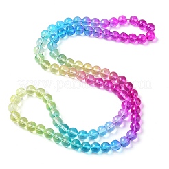 Baking Paint Transparent Glass Beads&nbsp;DGLA-M001-10mm-03