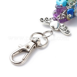 Gemstone Chips Cluster Pendant Decoration&nbsp;HJEW-JM00770