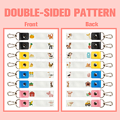 PU Leather & Cotton Name Marker Keychain&nbsp;AJEW-WH0514-022