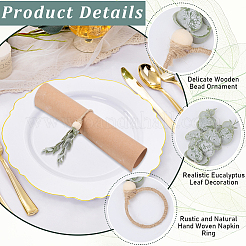 6Pcs PVC Leaf Napkin Rings&nbsp;AJEW-GF0011-03B