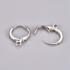 Brass Huggie Hoop Earring Findings&nbsp;KK-E138-N-NF