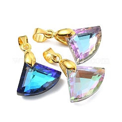 AB Color Plated Electroplate Glass Pendants&nbsp;PALLOY-JF05305-02