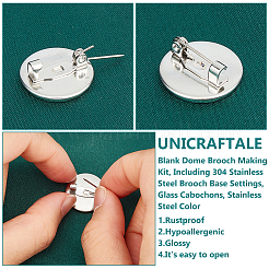 Blank Dome Brooch Making Kit&nbsp;DIY-UN0005-11B