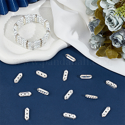180Pcs 3-Hole Iron Grade A Rhinestone Bridge Spacers&nbsp;RB-BBC0001-04S