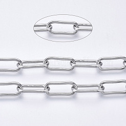 Tarnish Resistant 304 Stainless Steel Paperclip Chains&nbsp;CHS-N001-02P