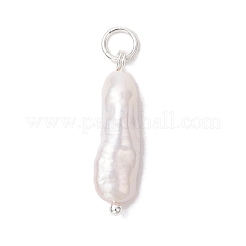 3Pcs 3 Colors Natural Keshi Pearl Pendants&nbsp;PALLOY-JF04239-03