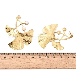 304 Stainless Steel & Plastic Pearl Stud Earrings&nbsp;EJEW-G462-02G