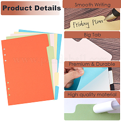 4 Bag 4 Style Paper Binder Dividers&nbsp;AJEW-CP0008-49B