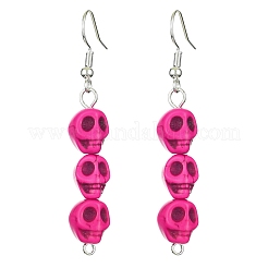 Dyed Synthetic Turquoise Dangle Earrings&nbsp;EJEW-JE05376