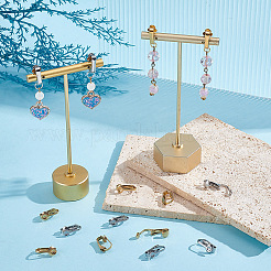 32Pcs 2 Colors 304 Stainless Steel Clip-on Earring Findings&nbsp;STAS-AR0002-25