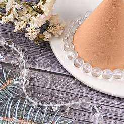 Natural Quartz Crystal Beads Strands&nbsp;X-G-C175-10mm-2