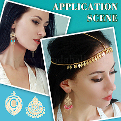 DIY Filigree Dangle Earring Making Kit&nbsp;DIY-UN0003-49