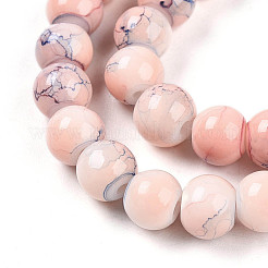 Baking Paint Glass Beads Strands&nbsp;DGLA-N003-6mm-C02