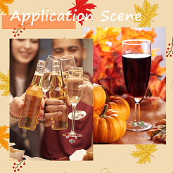 Alloy Maple Leaf Wine Glass Charms&nbsp;AJEW-SC00018