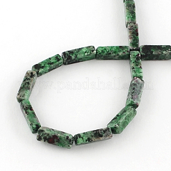 Dyed Cuboid Natural Ruby in Zoisite Gemstone Bead Strands&nbsp;G-R299-07