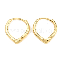Brass Huggie Hoop Earrings for Unisex&nbsp;EJEW-K249-12G