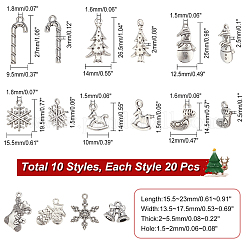 200Pcs 10 Style Tibetan Style Alloy Pendants&nbsp;TIBE-CA0001-20
