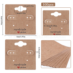 100Pcs Paper Ear Stud Display Card Holders&nbsp;CDIS-SP0001-06
