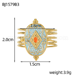 304 Stainless Steel Enamel Multi-strand Rings for Women&nbsp;STAS-OY012-54G