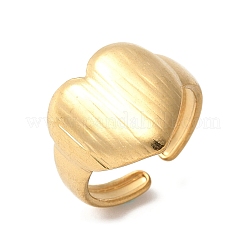 304 Stainless Steel Open Cuff Ring for Women&nbsp;RJEW-Z088-01G-02
