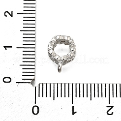 Brass with Cubic Zirconia Tube Bails&nbsp;LS-KK-Q048-01P