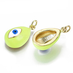 Real 16K Gold Plated Brass Enamel Pendants&nbsp;KK-S061-78-NR