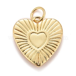 Rack Plating Real 18K Gold Plated Brass Pendants&nbsp;KK-E260-01G-P