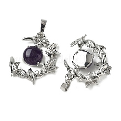 Natural Amethyst Pendants&nbsp;G-B194-01P-10