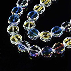Electroplate Transparent Glass Beads Strands&nbsp;EGLA-N002-23A-B01