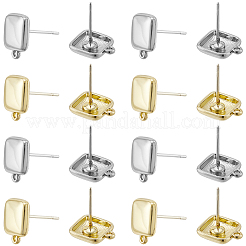 32Pcs 2 Colors Alloy Stud Earring Findings&nbsp;FIND-SC0015-79