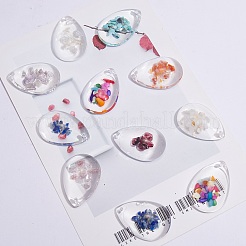 40Pcs 10 Colors Transparent Glass Pendants&nbsp;GGLA-SZ0001-44