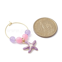 Turtle/Starfish Alloy Enamel Wine Glass Charms&nbsp;AJEW-JO00199