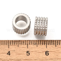 201 Stainless Steel European Beads&nbsp;STAS-S154-01P