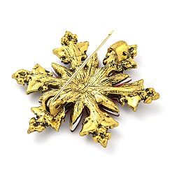 Christmas Theme Golden Zinc Alloy with Rhinestone Brooches&nbsp;JEWB-B018-01AG-07