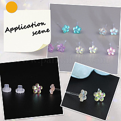 12 Pairs 6 Colors Resin Stud Earrings&nbsp;EJEW-SP0001-13