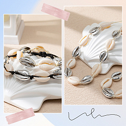 80Pcs Electroplated Natural Cowrie Shell Beads&nbsp;BSHE-LT0001-06P