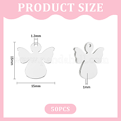 50Pcs 304 Stainless Steel Charms&nbsp;STAS-UN0060-95