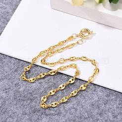 Brass Coffee Bean Chain Necklaces&nbsp;NJEW-JN03407