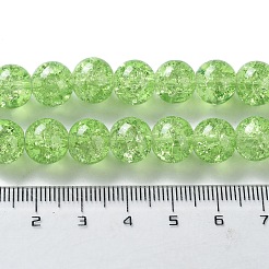 Spray Painted Crackle Glass Beads Strands&nbsp;CCG-Q001-10mm-11