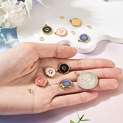 8Pcs 304 Stainless Steel Enamel Pendants&nbsp;STAS-TA0006-13A