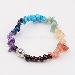 Chakra Natural Gemstone Beaded Stretch Bracelets&nbsp;BJEW-JB02325