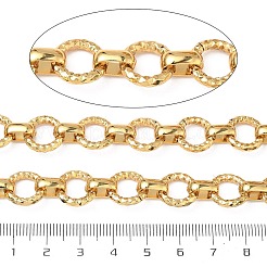 304 Stainless Steel Textured Ring Link Chains&nbsp;CHS-K023-11B-G
