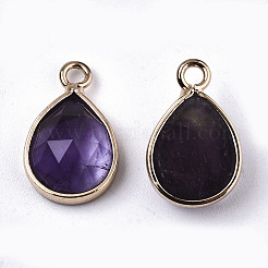 Natural Amethyst Charms&nbsp;X-G-N326-50B