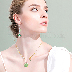 40Pcs 10 Style Light Gold Plated Alloy Enamel Pendants&nbsp;ENAM-AR0001-21