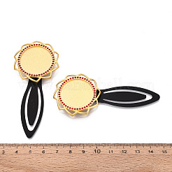Alloy & Iron Bookmark Cabochon Settings&nbsp;PALLOY-N184-10G