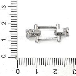 Rectangle Brass Micro Pave Clear Cubic Zirconia Fold Over Clasps&nbsp;KK-Z143-19P
