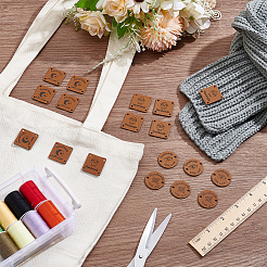 100Pcs 4 Styles Imitation Leather Label Tags&nbsp;FIND-UN0007-63