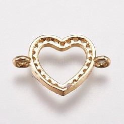 Brass Micro Pave Cubic Zirconia Links&nbsp;KK-I614-052G