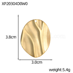 Textured 304 Stainless Steel Pendants&nbsp;STAS-OY005-76G