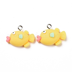 Opaque Resin Pendants&nbsp;RESI-G028-21P